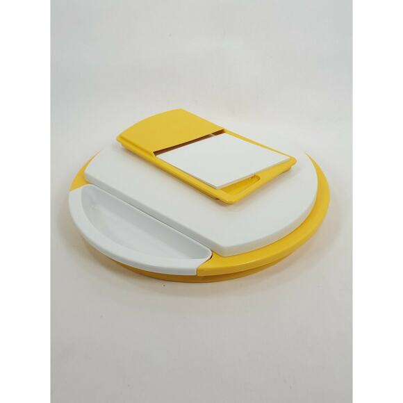 Vintage Tupperware Yellow 1980s Grater Cutting Board Slicer Set #1849 1851-53 - Picture 4 of 5